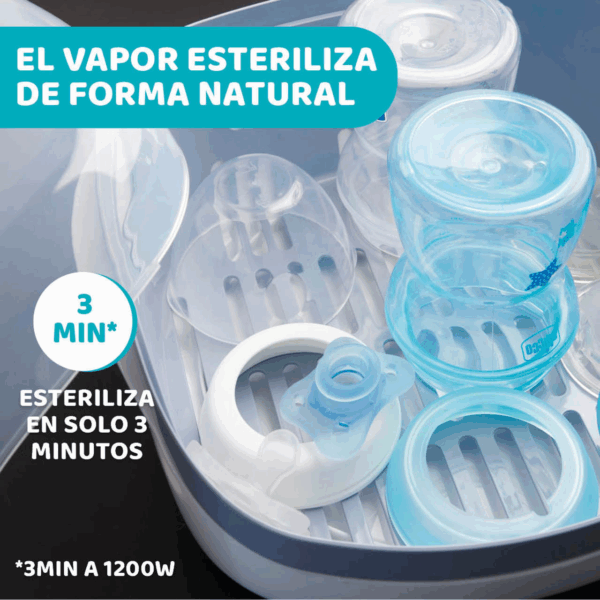 Esterilizador Chicco Microondas a Vapor | Rápido, Seguro y Universal - Imagen 3