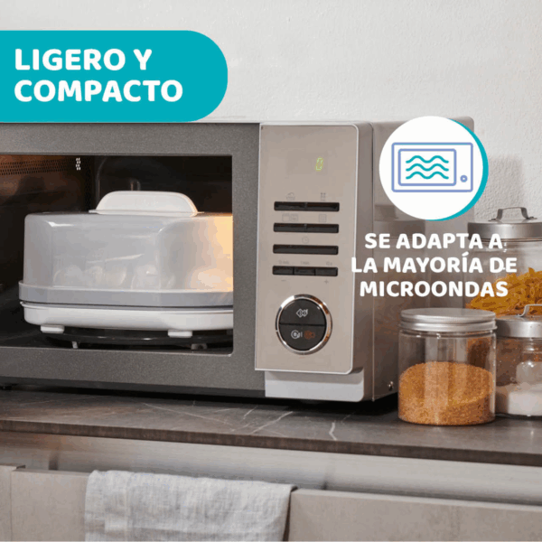 Esterilizador Chicco Microondas a Vapor | Rápido, Seguro y Universal - Imagen 4