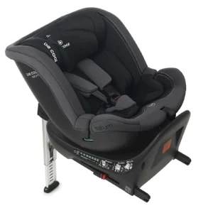 Asiento infantil giratorio Be Cool Saturn en negro, apto desde el nacimiento hasta los 150 centímetros de estatura.
