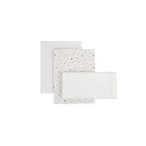 Set de sábanas de tres piezas de algodón para bebé en color beige de estilo minimalista, adecuado para el colchón de un moisés, minicuna o cuna